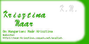 krisztina maar business card